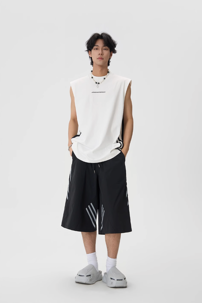 JHYQ Striped Sports Baggy Shorts
