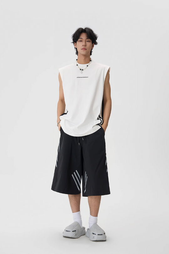 JHYQ Striped Sports Baggy Shorts