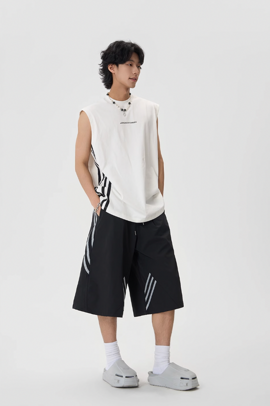 JHYQ Striped Sports Baggy Shorts
