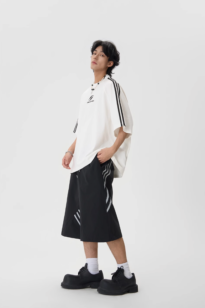 JHYQ Striped Sports Baggy Shorts