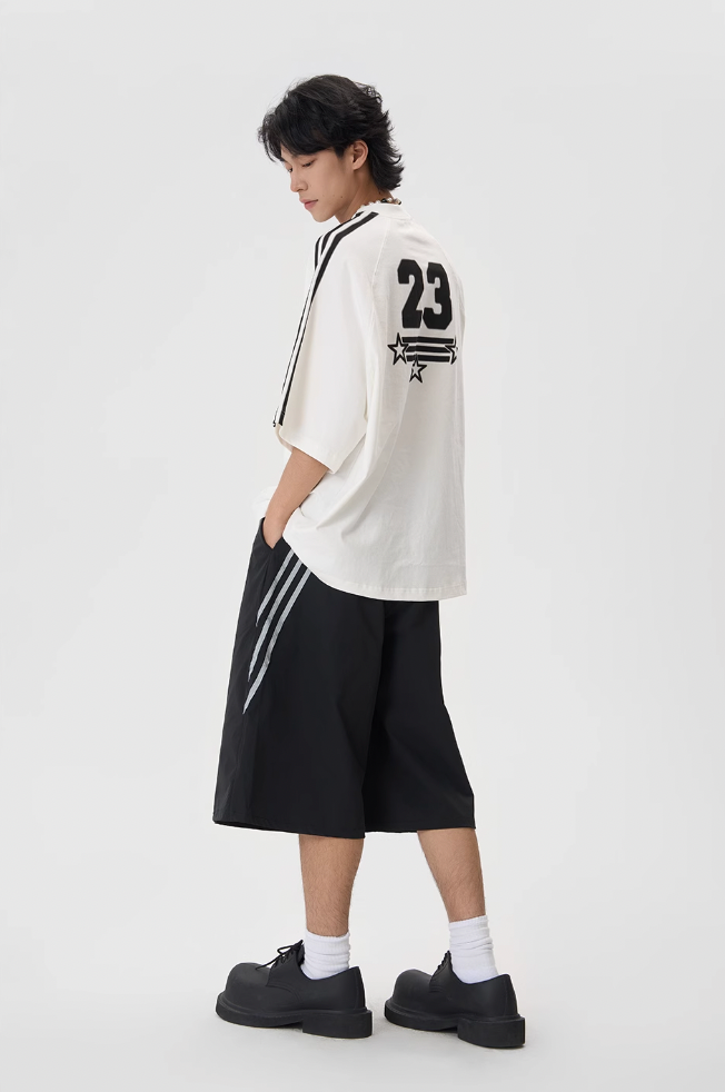 JHYQ Striped Sports Baggy Shorts