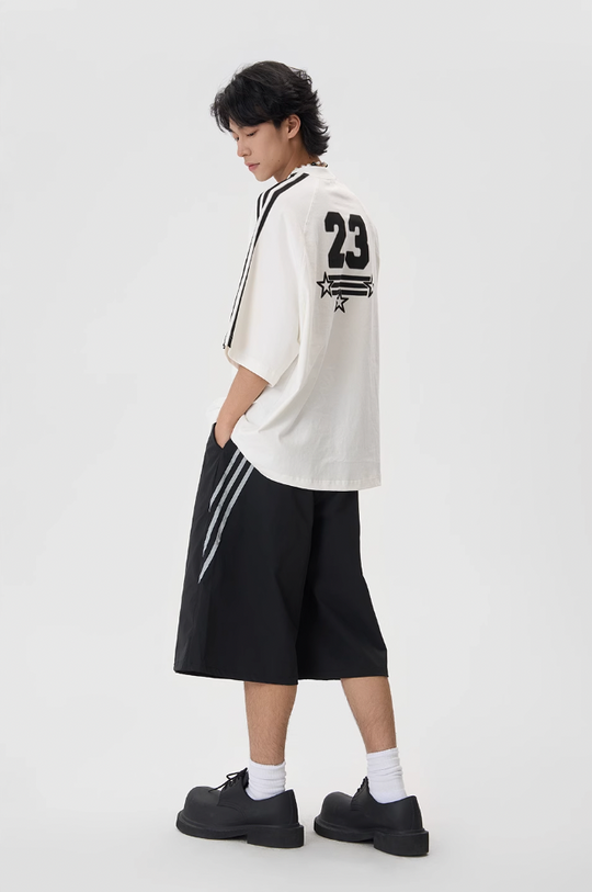 JHYQ Striped Sports Baggy Shorts