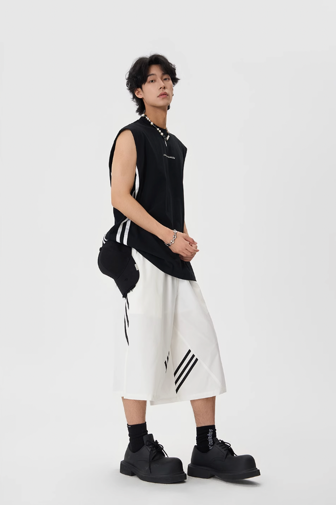 JHYQ Striped Sports Baggy Shorts