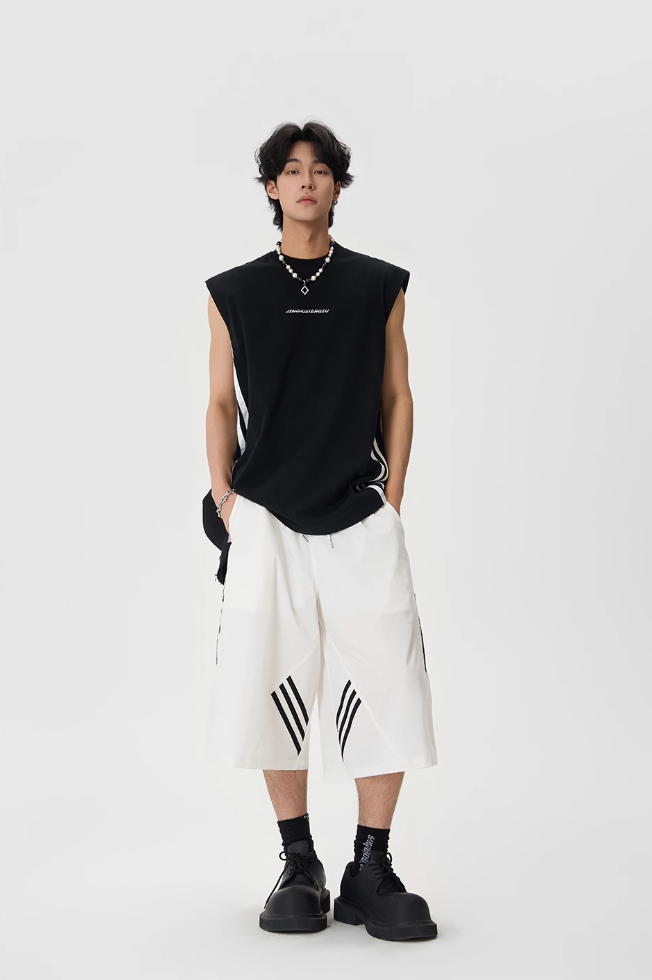 JHYQ Striped Sports Baggy Shorts