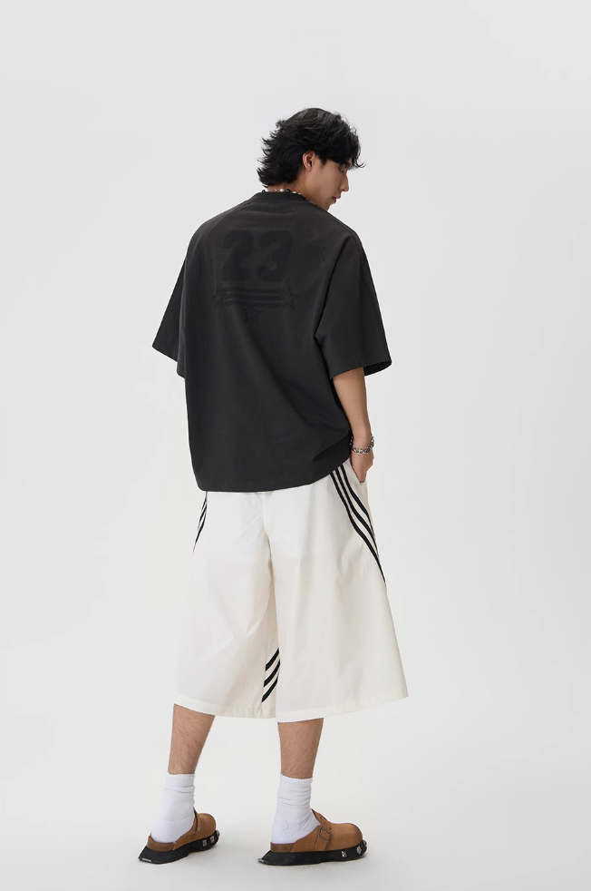 JHYQ Striped Sports Baggy Shorts