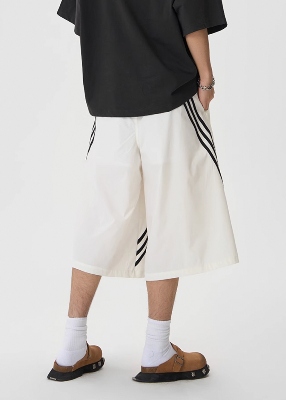 JHYQ Striped Sports Baggy Shorts