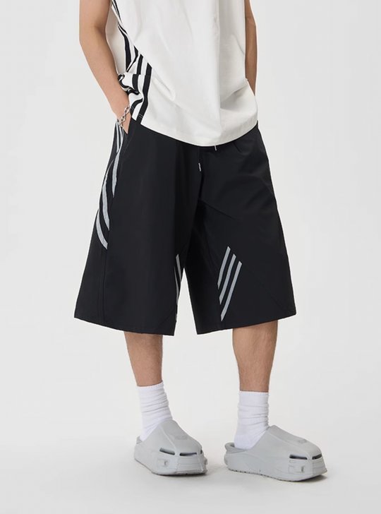 JHYQ Striped Sports Baggy Shorts