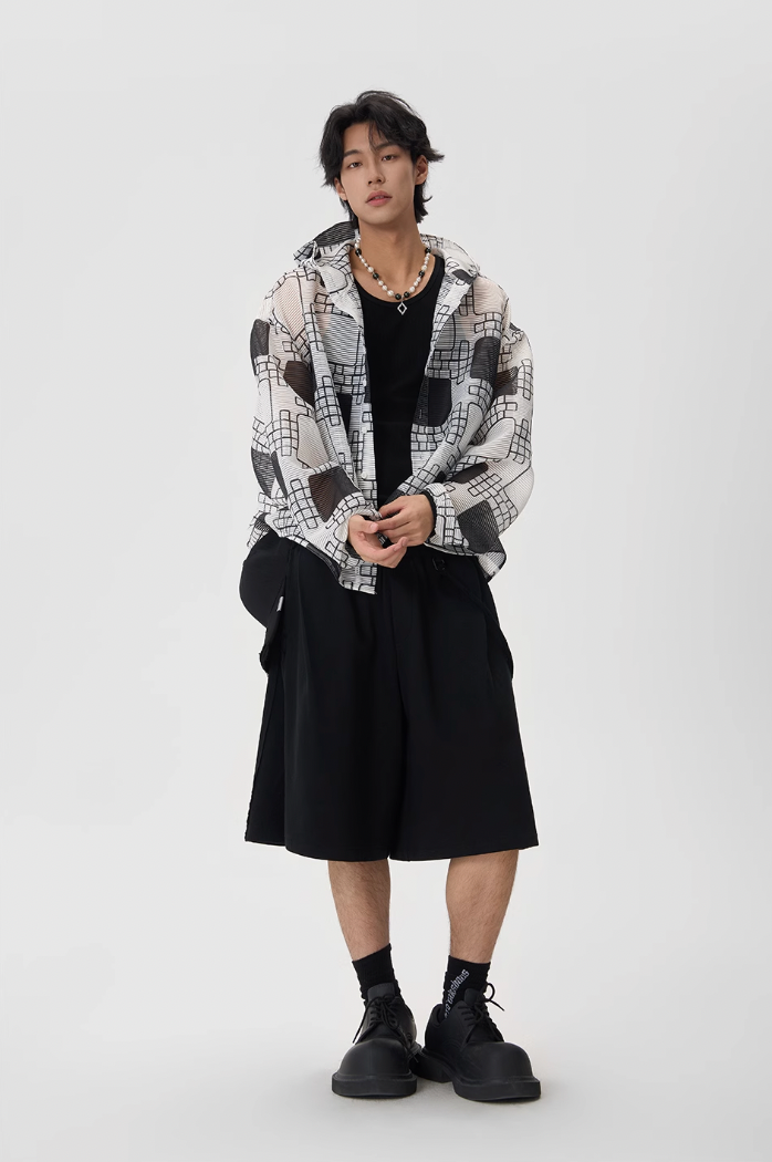 JHYQ Heavyweight Flutter Belt Baggy Sweat Shorts