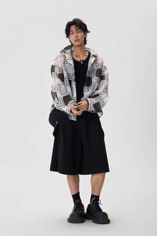 JHYQ Heavyweight Flutter Belt Baggy Sweat Shorts