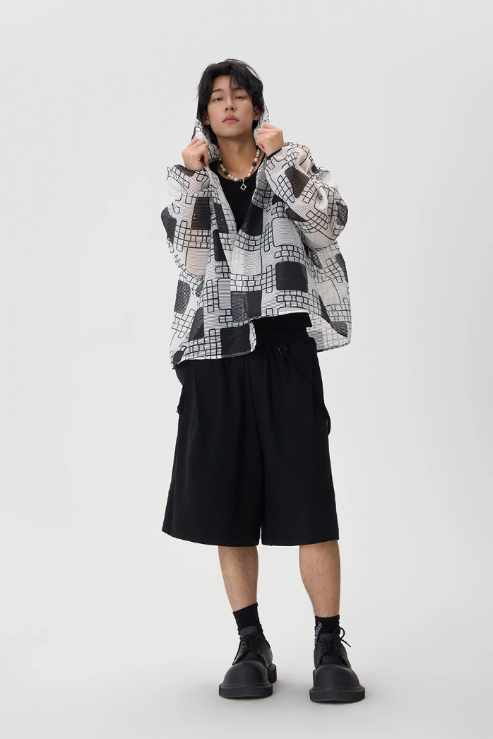 JHYQ Heavyweight Flutter Belt Baggy Sweat Shorts