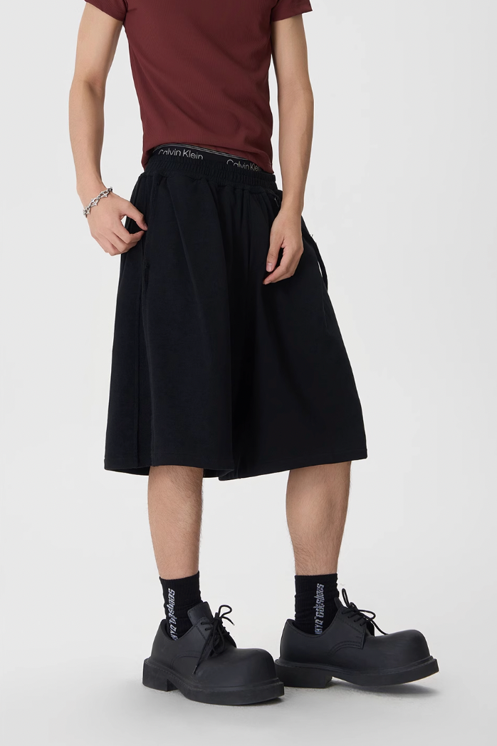 JHYQ Heavyweight Flutter Belt Baggy Sweat Shorts