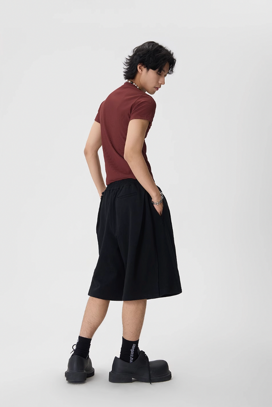 JHYQ Heavyweight Flutter Belt Baggy Sweat Shorts