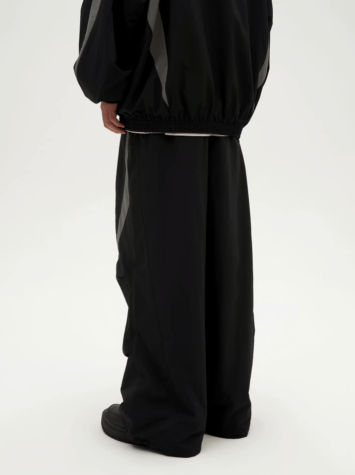 VOTE Black & Gray Patchwork Sport Track Pants