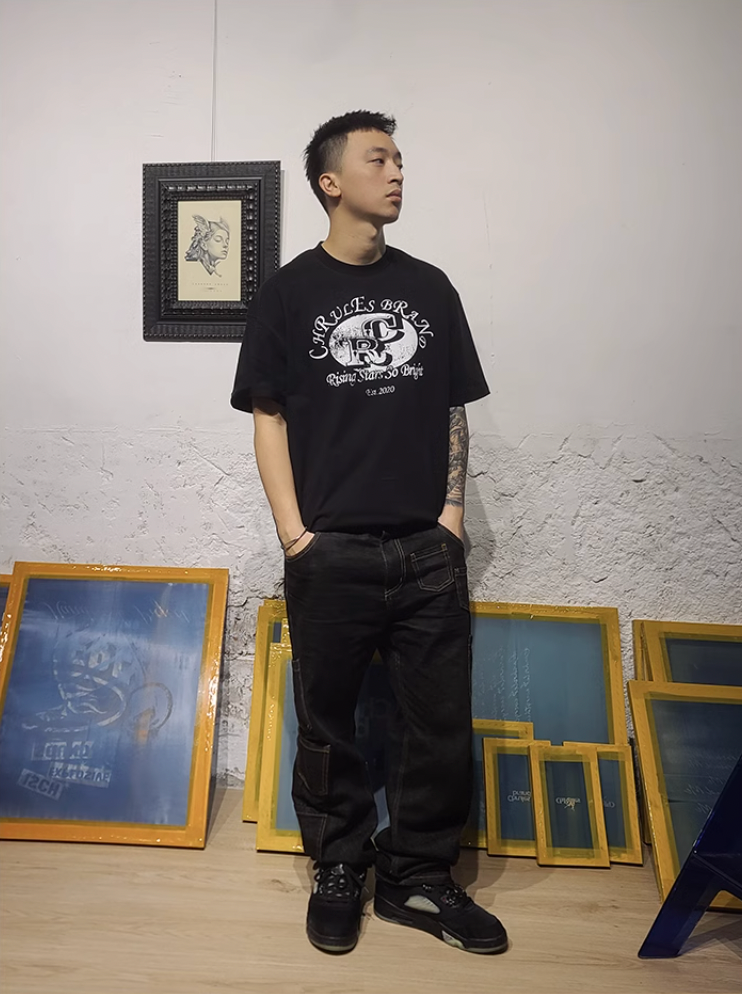 Cashrules / CHRULES Vintage Street Logo Print Tee | Face 3 Face