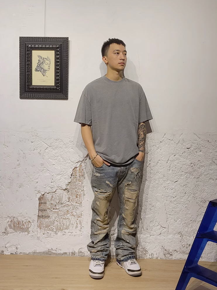 Cashrules / CHRULES Washed Old Solid Color Tee | Face 3 Face