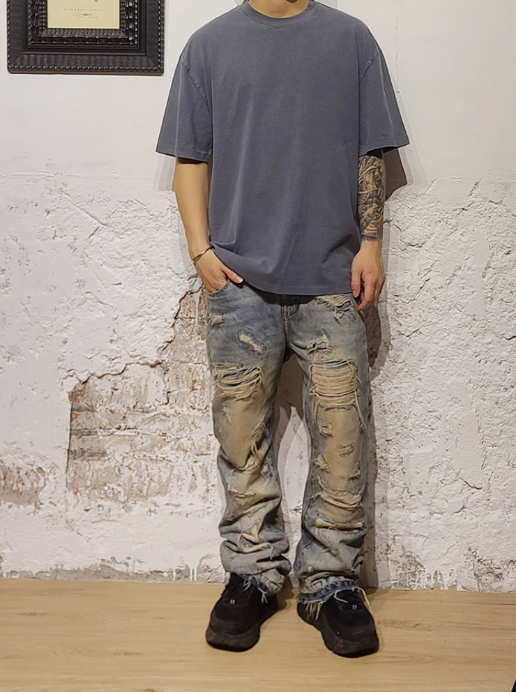 Cashrules / CHRULES Washed Old Solid Color Tee | Face 3 Face