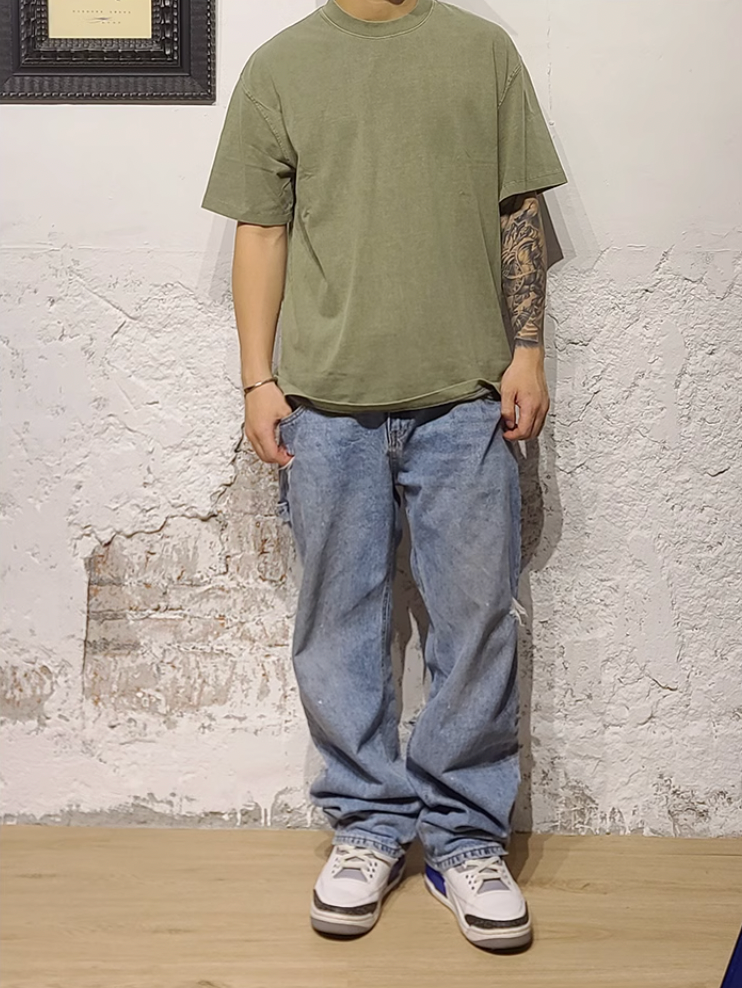 Cashrules / CHRULES Washed Old Solid Color Tee | Face 3 Face
