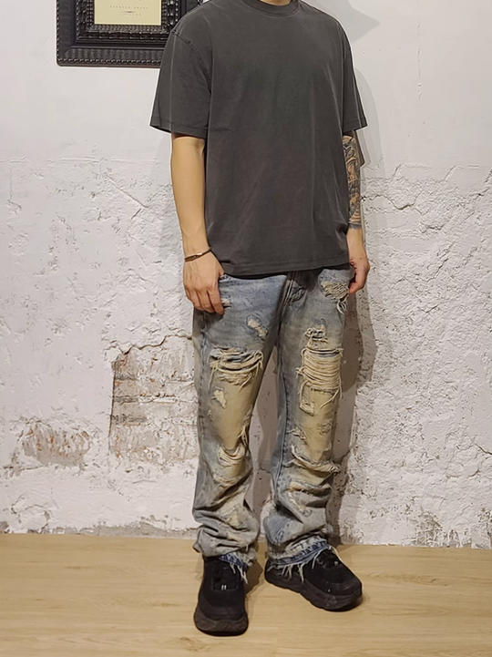 Cashrules / CHRULES Washed Old Solid Color Tee | Face 3 Face