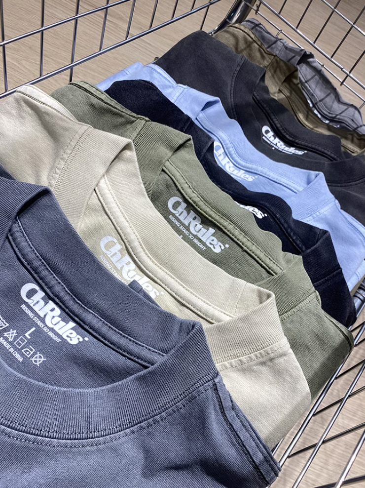 Cashrules / CHRULES Washed Old Solid Color Tee | Face 3 Face