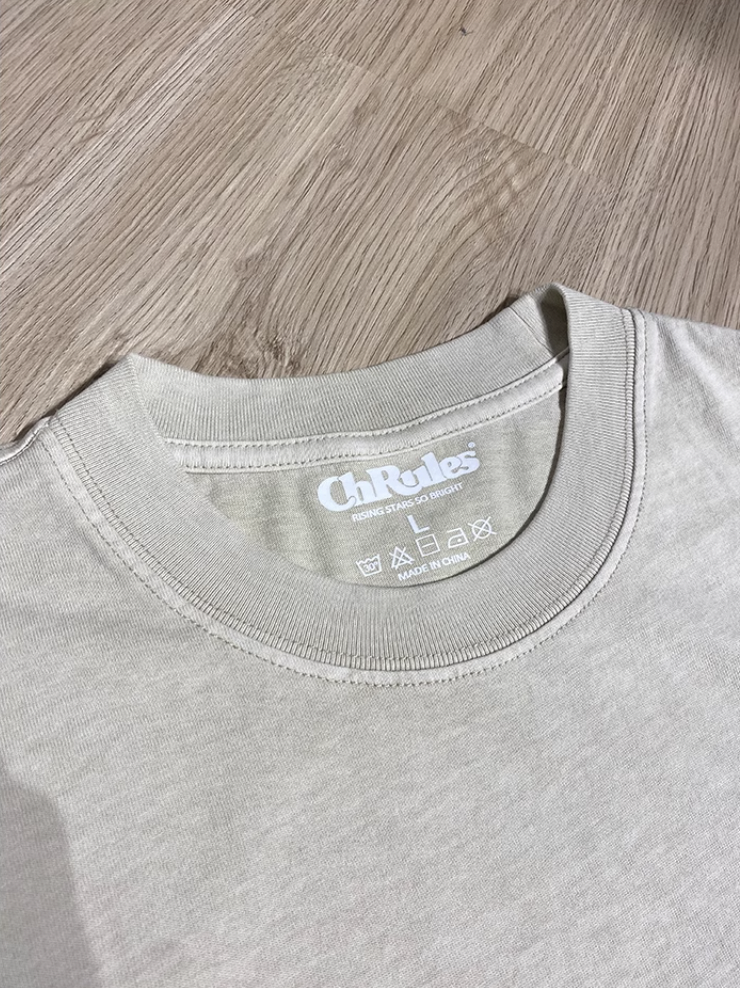 Cashrules / CHRULES Washed Old Solid Color Tee | Face 3 Face