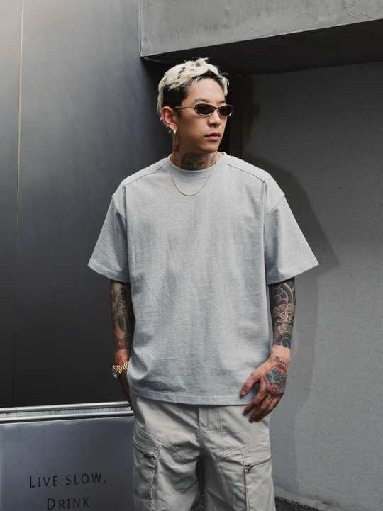 S45 Shoulder Small Embroidered Logo Tee | Face 3 Face