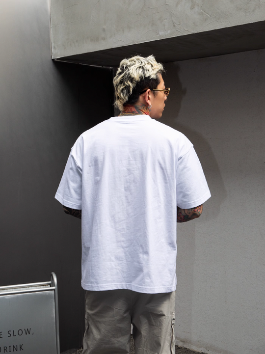 S45 Shoulder Small Embroidered Logo Tee | Face 3 Face