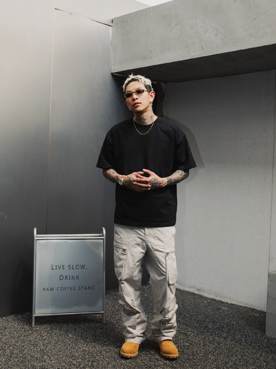 S45 Shoulder Small Embroidered Logo Tee | Face 3 Face