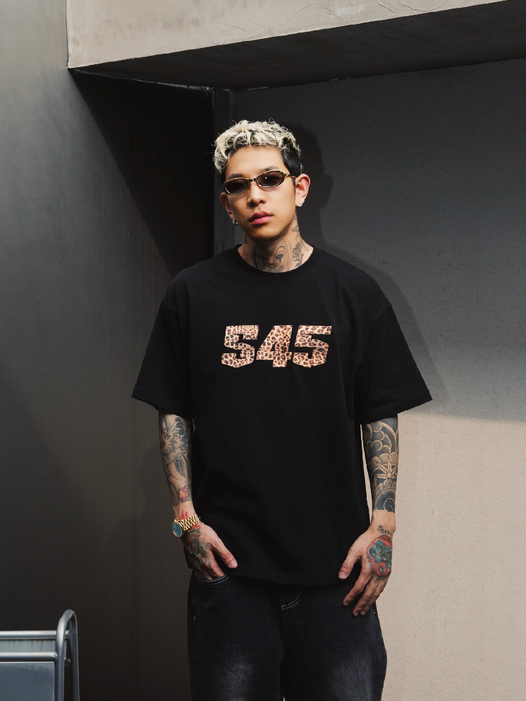 S45 Leopard Logo Print Tee | Face 3 Face