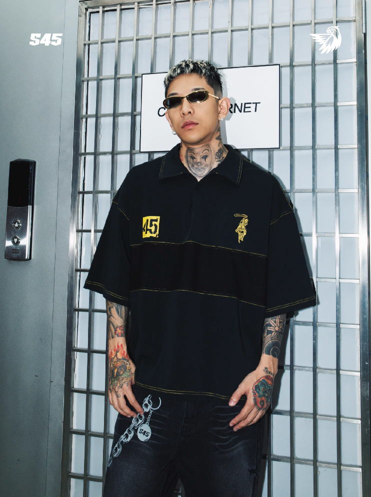 S45 War Horse Flocking Stitching 3D Embroidery Polo | Face 3 Face