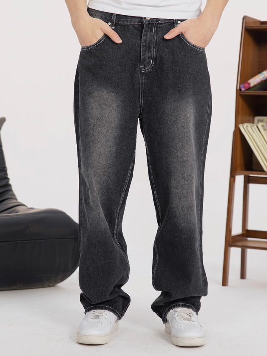 S45 White Embroidered Washed Old Jeans | Face 3 Face