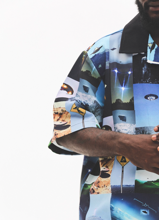 UNTILWERICH Cuban Collar UFO Short Sleeve Shirt | Face 3 Face