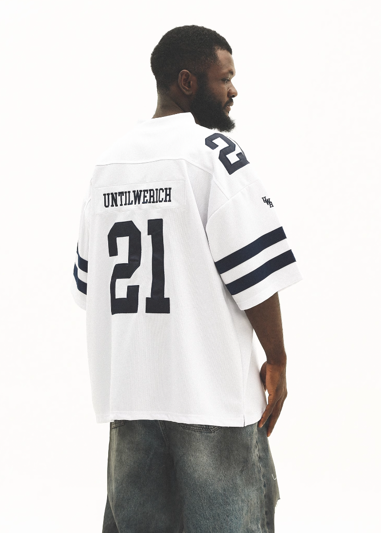 UNTILWERICH Mesh Quilting Embroidered Hockey Jersey | Face 3 Face