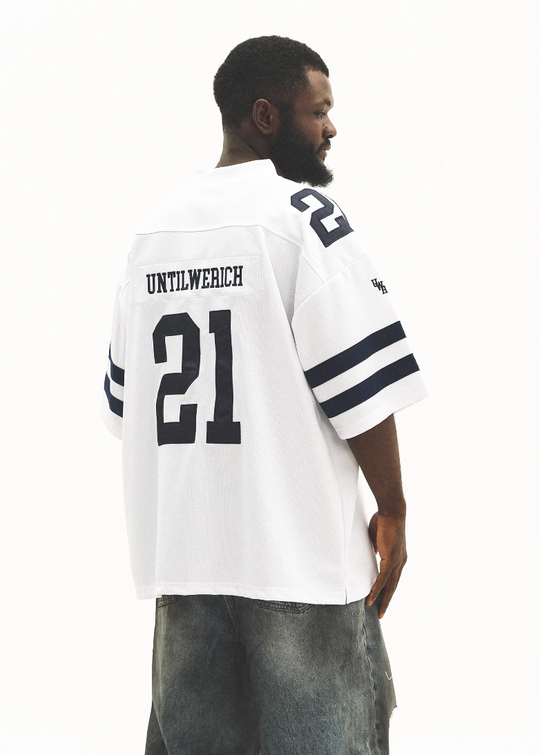 UNTILWERICH Mesh Quilting Embroidered Hockey Jersey | Face 3 Face