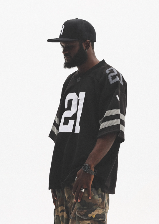 UNTILWERICH Mesh Quilting Embroidered Hockey Jersey | Face 3 Face