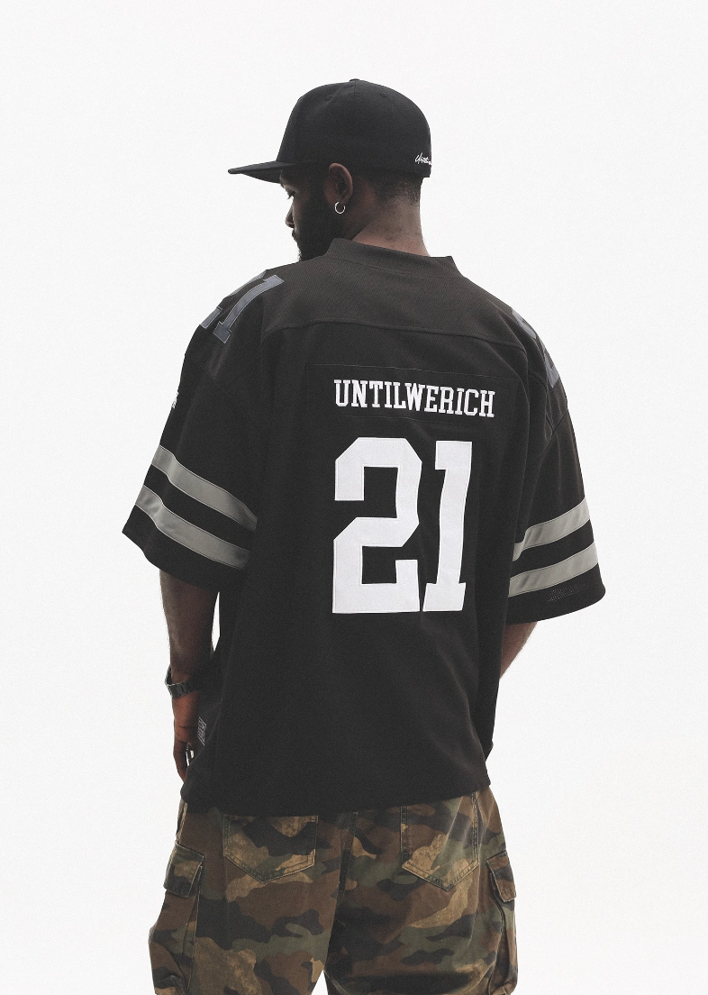 UNTILWERICH Mesh Quilting Embroidered Hockey Jersey | Face 3 Face