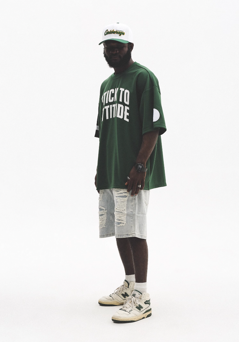 UNTILWERICH Mesh Basic Slogan Print Short Sleeve Basketball Tee | Face 3 Face