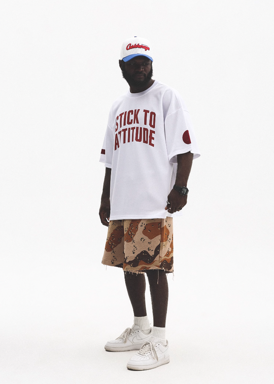 UNTILWERICH Mesh Basic Slogan Print Short Sleeve Basketball Tee | Face 3 Face