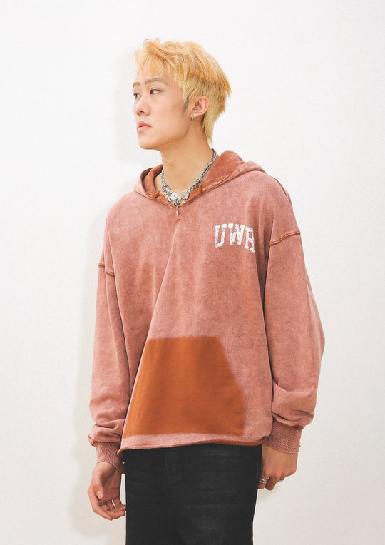 UNTILWERICH Heavy Washed Destruction Vintage Hoodie | Face 3 Face