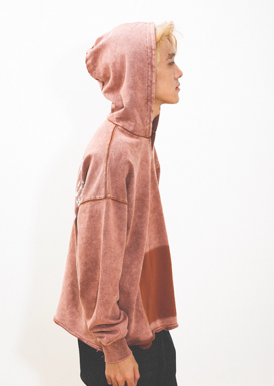 UNTILWERICH Heavy Washed Destruction Vintage Hoodie | Face 3 Face