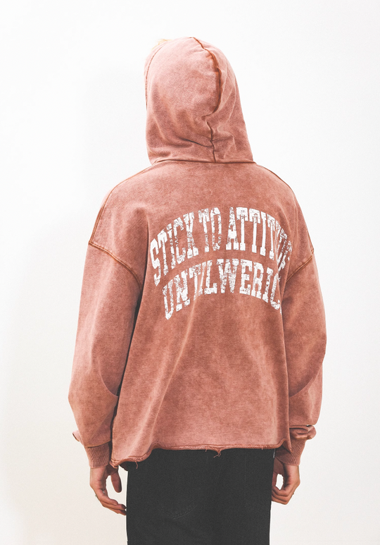 UNTILWERICH Heavy Washed Destruction Vintage Hoodie | Face 3 Face
