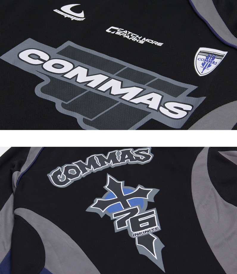 COMMAS Contrast Color Mesh Stitching Hockey Jersey | Face 3 Face
