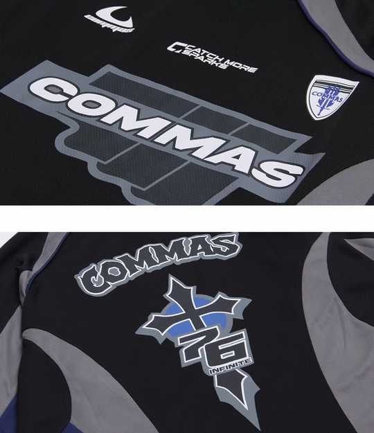 COMMAS Contrast Color Mesh Stitching Hockey Jersey | Face 3 Face
