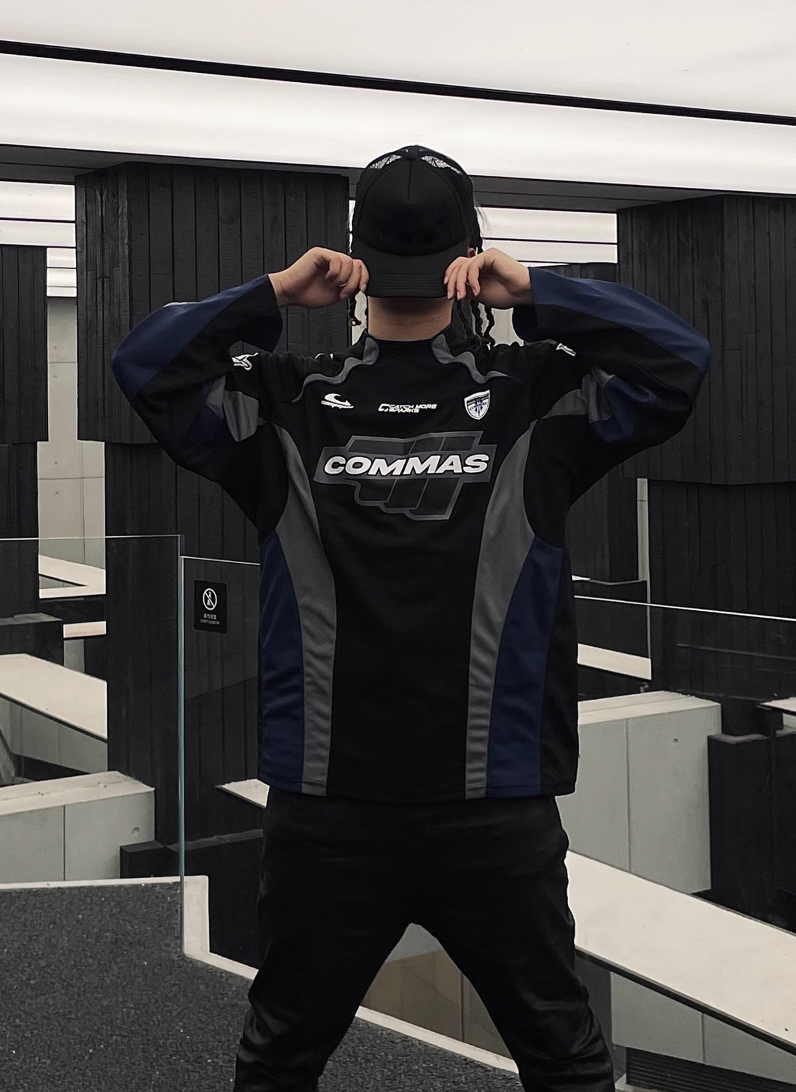 COMMAS Contrast Color Mesh Stitching Hockey Jersey | Face 3 Face