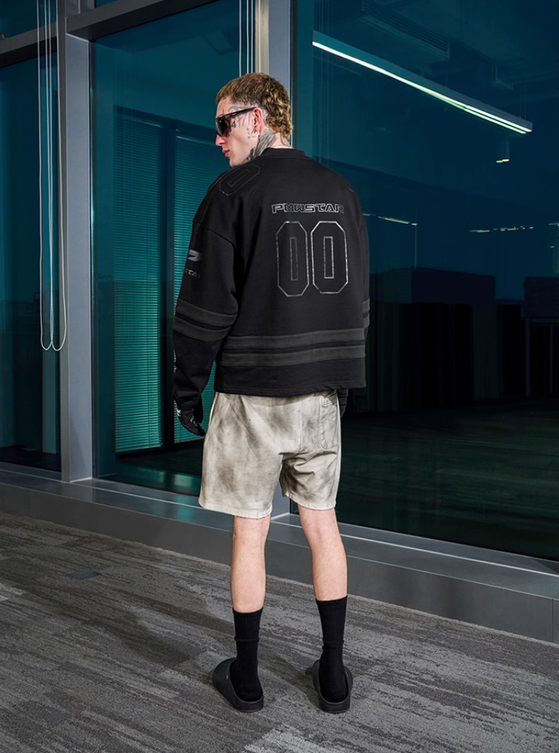 PMW Black Vintage Hockey Jersey | Face 3 Face