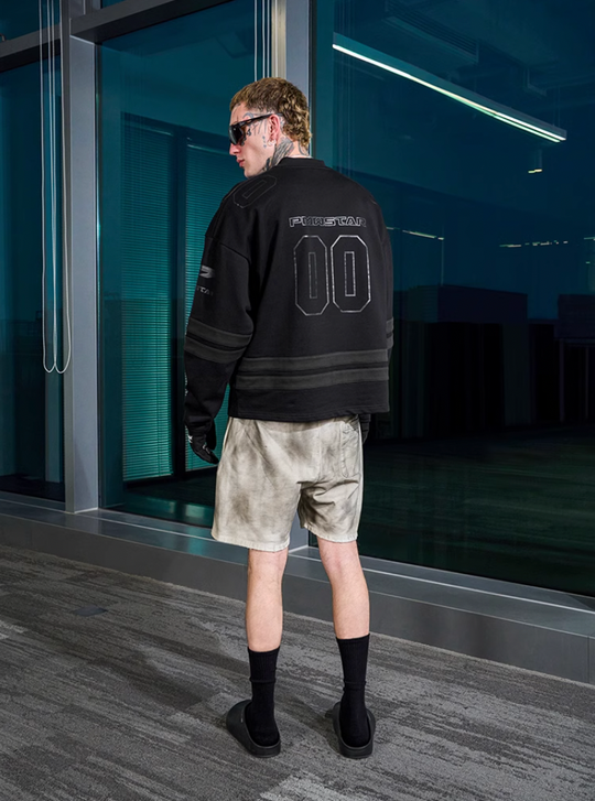 PMW Black Vintage Hockey Jersey | Face 3 Face