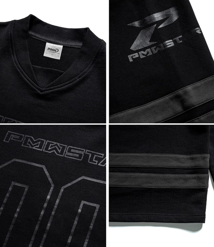 PMW Black Vintage Hockey Jersey | Face 3 Face