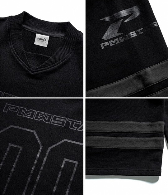 PMW Black Vintage Hockey Jersey | Face 3 Face