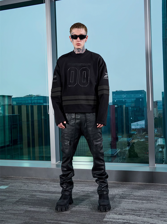 PMW Black Vintage Hockey Jersey | Face 3 Face