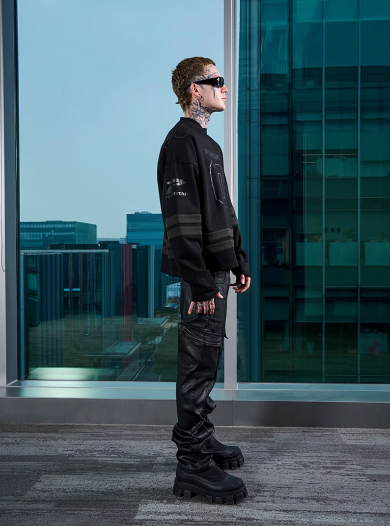 PMW Black Vintage Hockey Jersey | Face 3 Face