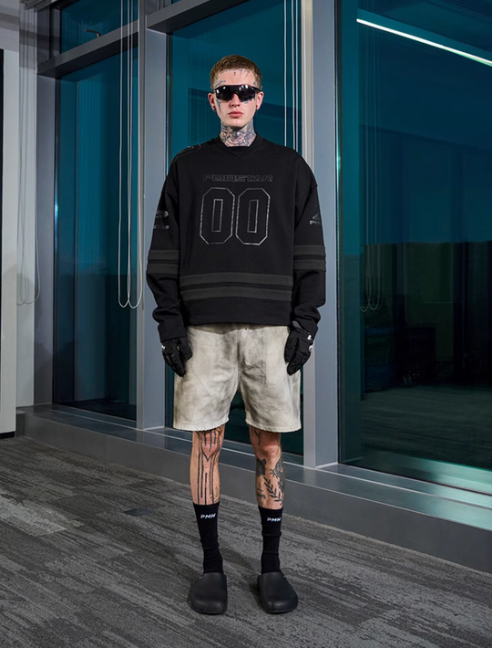 PMW Black Vintage Hockey Jersey | Face 3 Face